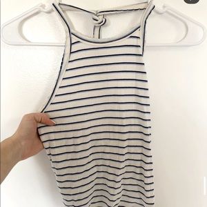 striped halter tank !!